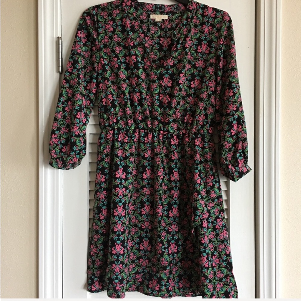 Tulle Dress 3 /4 Of Sleeve Floral Dress SZ XS